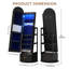 360° Swivel Arched Mirror Jewellery Cabinet-1444003736