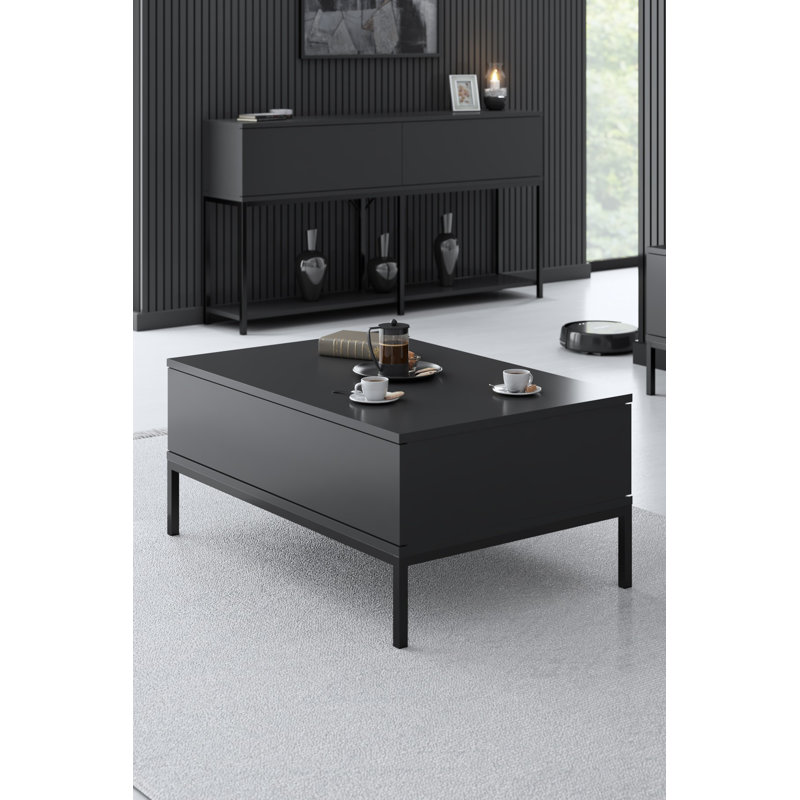 Rectangle Metal Legs Coffee Table