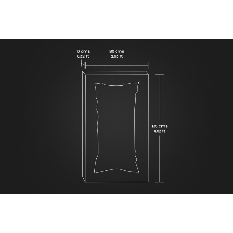 Flat Onyx Lighted Wall Mirror