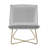 Velvet Upholstered Accent Chair with Metal Legs-639923440