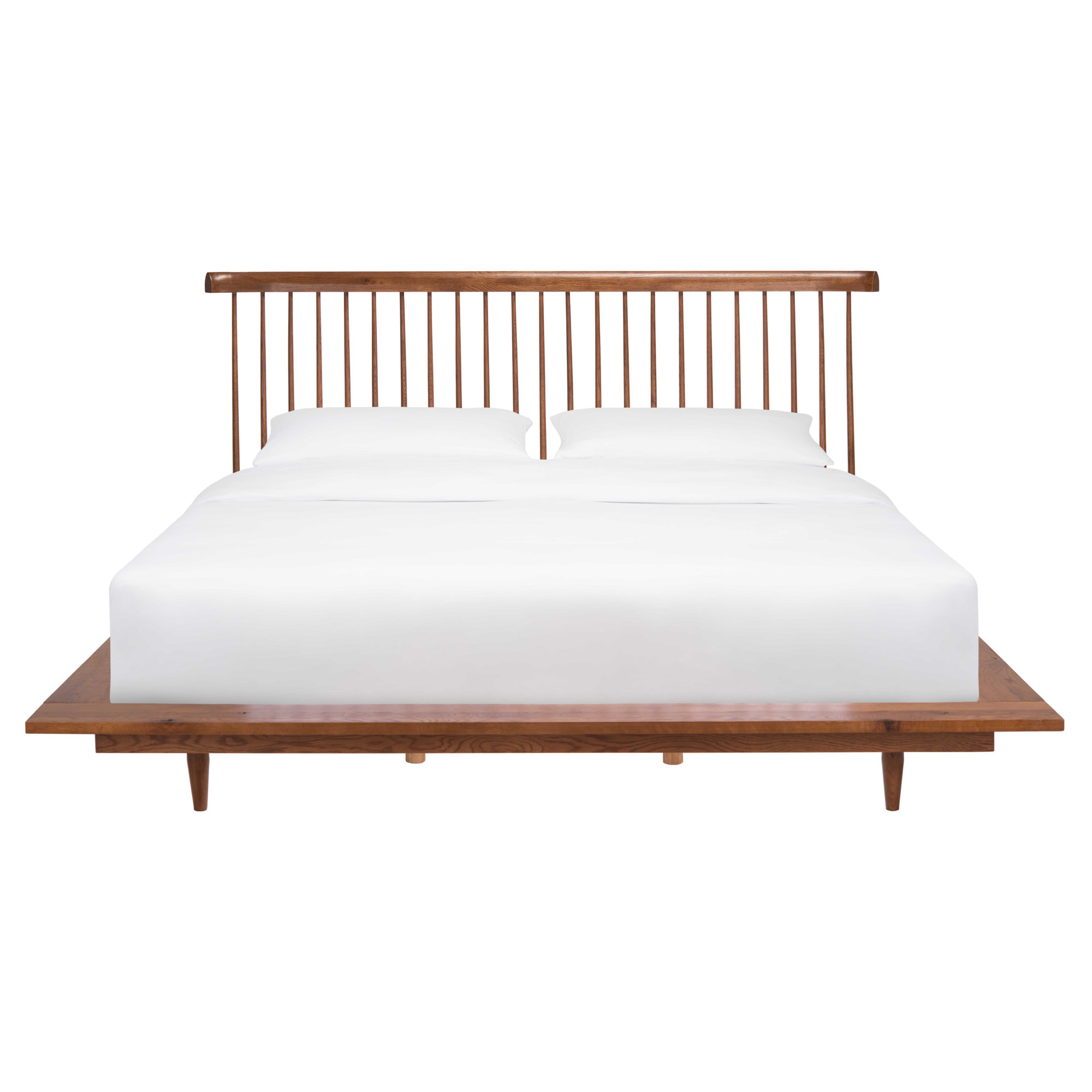 Solid Wood Slat Bed, King