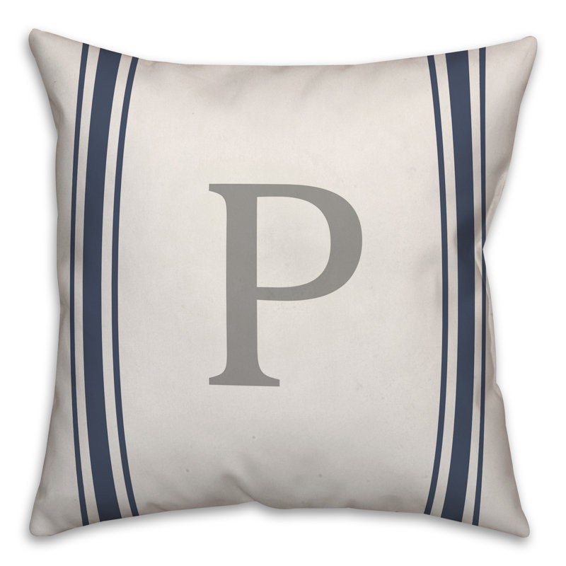 Reversible Throw Pillow, P