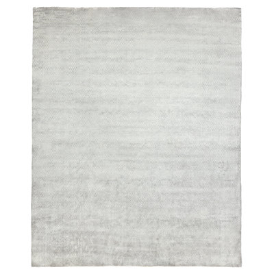 Pearl Geometric Area Rug in Silver