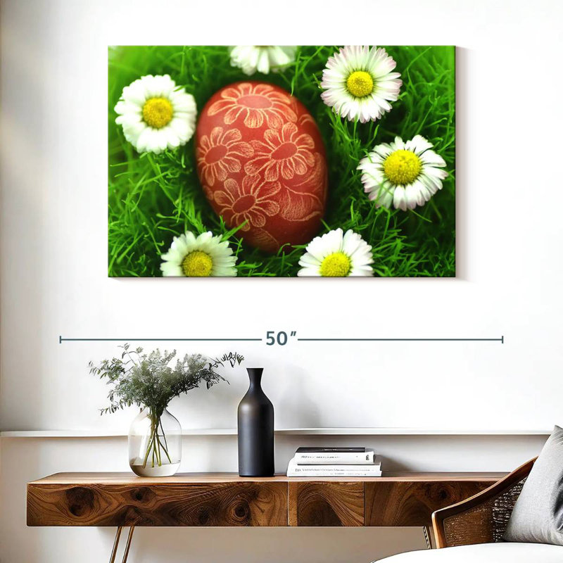 Lelend Floral Easter Egg, 26" H x 39" W