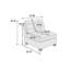 Fauteuil capitonné en similicuir respirant 1pc