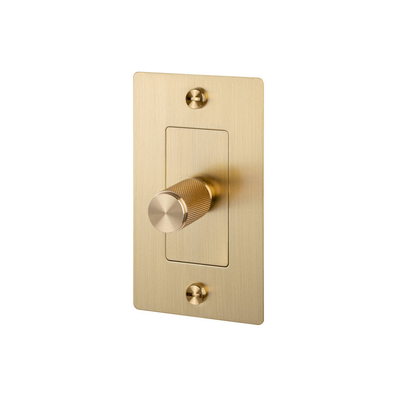 1G Dimmer / Non-Logo , Brass, 1 Gang