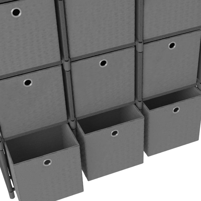 Aras 16 Piece 175.5cm 15 Shelf Shelving Unit Set, Grey