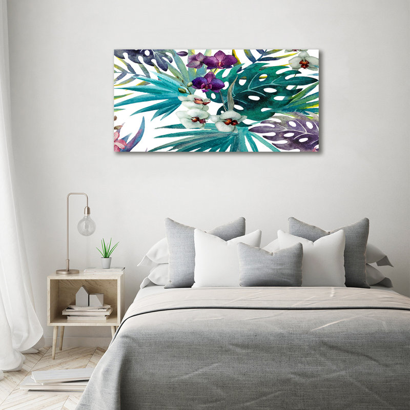 Tropical Flowers - Wrapped Canvas Print