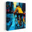 «Rainy City Cyclist Abstract Contemporary City», reproduction d'art mural-1323652256