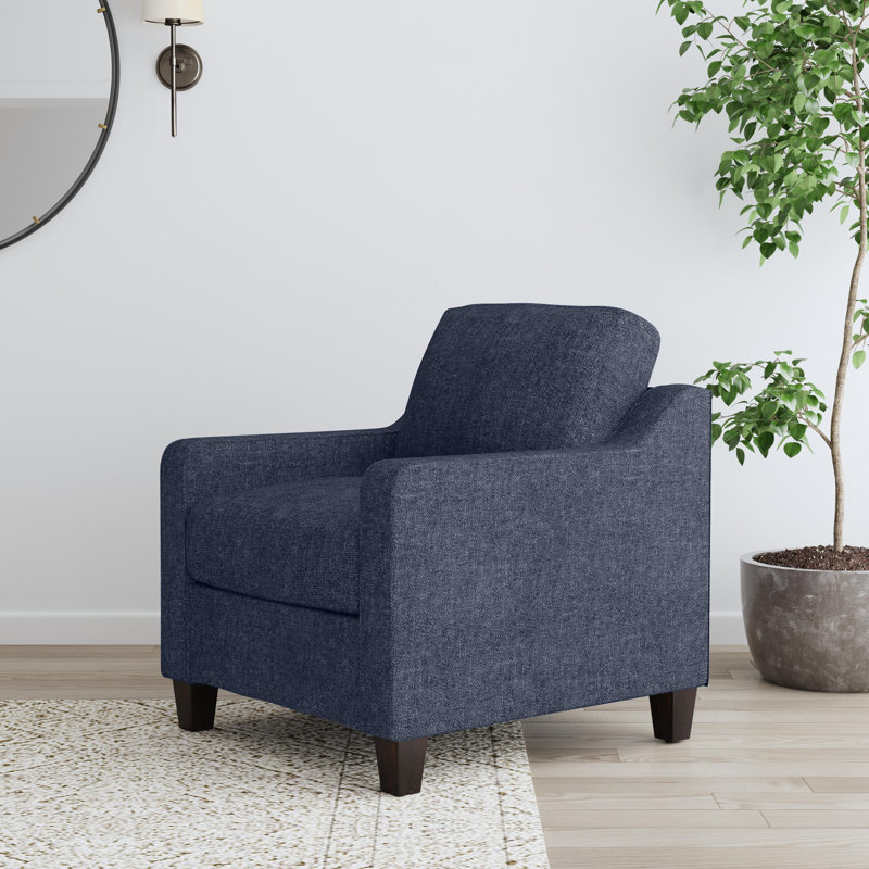 Drew 33'' Wide Armchair, Blue