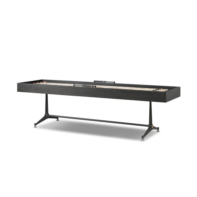 Small Shuffleboard Table-Ebonized Oak, Smoked Oak, 9ft
