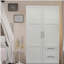 Armoire haute et armoire de cuisine avec 2 portes, 2 tiroirs et 5 espaces de rangement, blanc