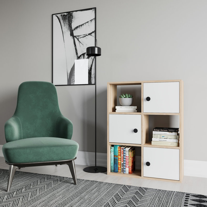 Najmin Storage Bookcase, Oak/White