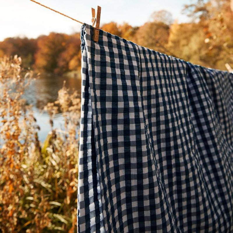 Baek And Bolge Duvet Cover, Blue/White, Full / Double Duvet Cover + 2 Standard Pillowcases