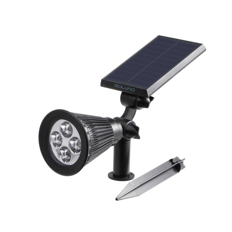 Solar Powered Integrated LED Outdoor Pathway Lamp with Dusk to Dawn Sensor