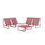Sean 5 Piece Sofa Set, Red-597756568