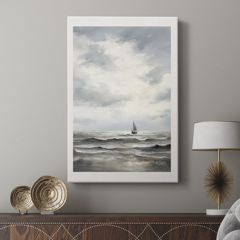 Impression nautique rétro II - Cavas enveloppés de galerie, H 27 po x l 18 po