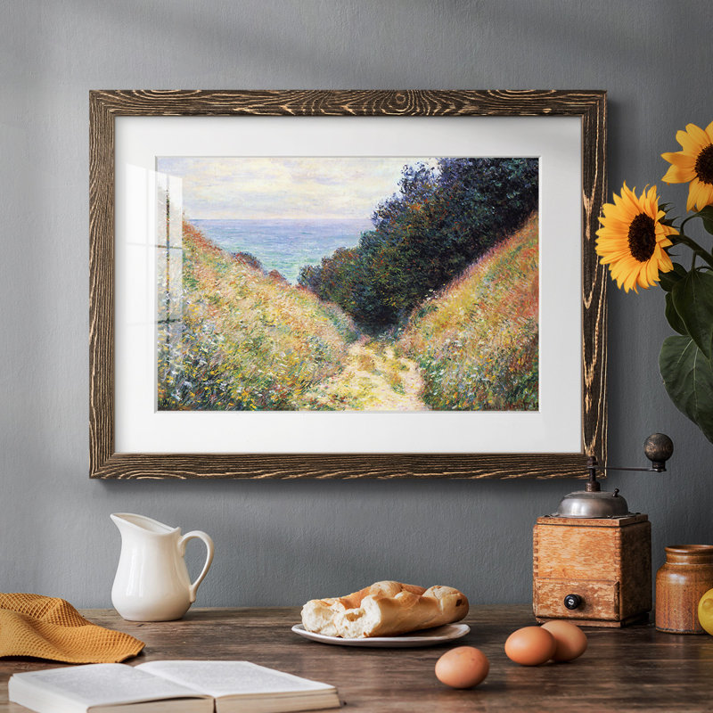 Pourville # 1 par Monet, Noyer, H 14 po x l 20 po