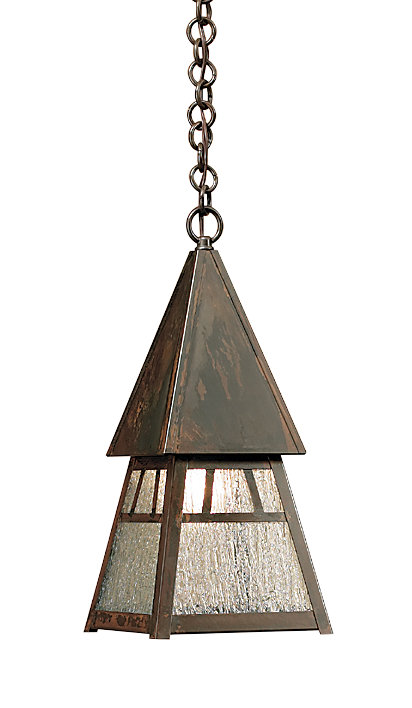 Marland Outdoor Pendant, 11.63" H x 5", Rustic Brown, Cream