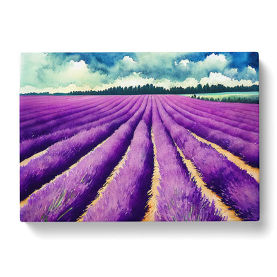 Lavender Field Watercolour Vol.5 - Wrapped Canvas