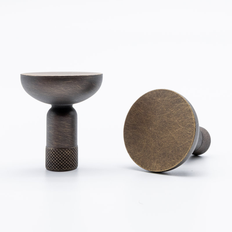 Knurled Circle Knob, Antique English
