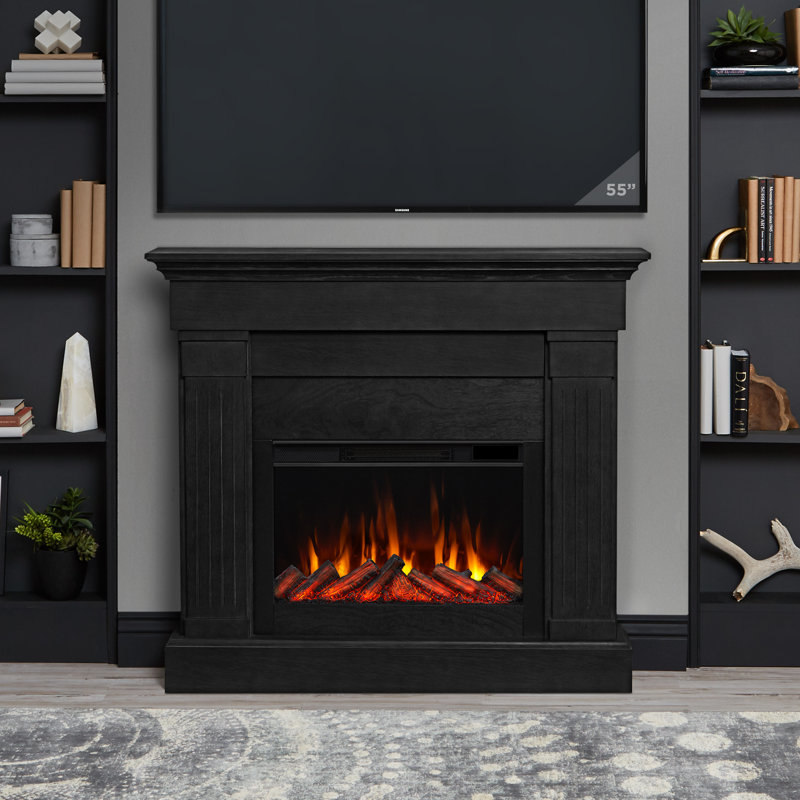 Crawford 47" Slim Electric Fireplace by Real Flame, Grey