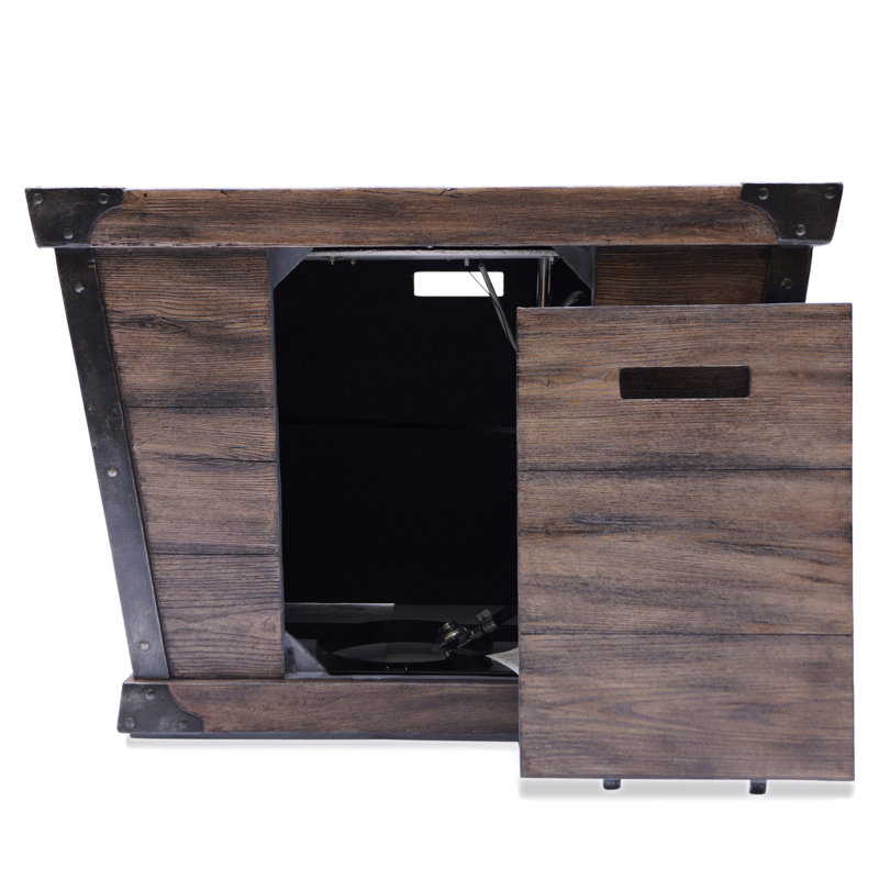 Table de feu 40 000 carrés - brun, pour l'ambiance de jardin extérieur, brun rustique