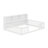 Floor Bed With Side Bookcase,Shelves,Guardrails