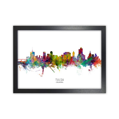 Tulsa Oklahoma Skyline by Michael Tompsett - Print