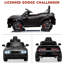 Voiture sous-marine 12 V pour enfants Dodge, véhicules électriques avec télécommande, lumières DEL, audio sans fil et MP3-126536026
