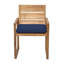 Venice Teak Patio Dining Armchair with Cushion-2076089610