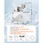 Broyeur à glace commercial 661 lb/h, machine à granita électrique 350 W avec 4 lames, 2000 tr/min, en acier inoxydable, bac à glace pilée de 11 gallons, argenté, conçu pour les restaurants familiaux et les bars.