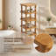 6-tier Expandable Folding Bamboo Storage Rack, Space-saving Storage Solution, No Assembly Required