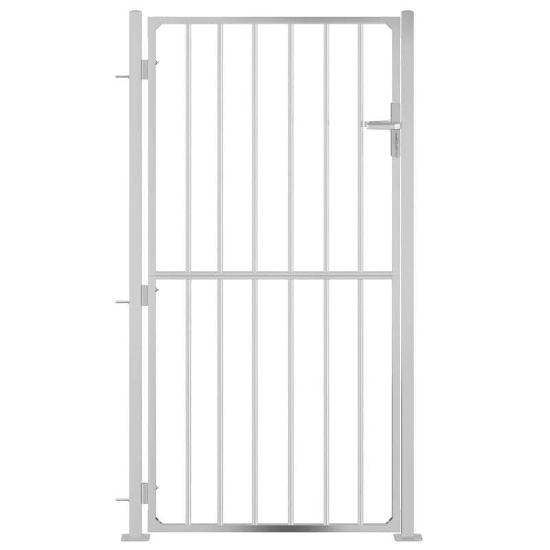 Barrière argentée en acier inoxydable, H 3,3 pi x l 5,10 pi