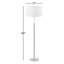 Lampe sur pied traditionnelle en laiton et noyer 58 po Adaire