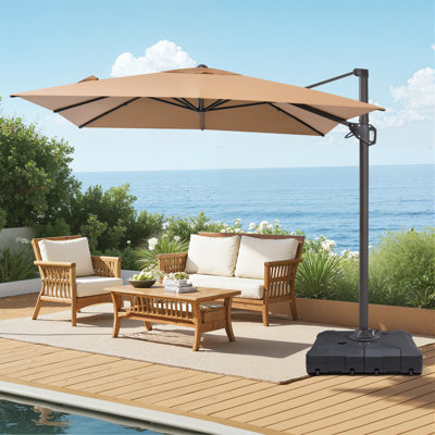 128' X 104' Rectangular Cantilever Umbrella with Weighted Base