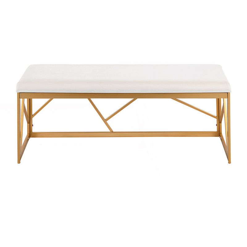Banc en métal Glam, Blanc