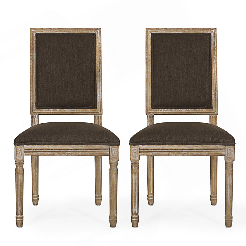 Chaise de salle à manger d'inspiration française avec dossier en canne