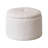 Modern Round Storage Ottoman , White-27032892