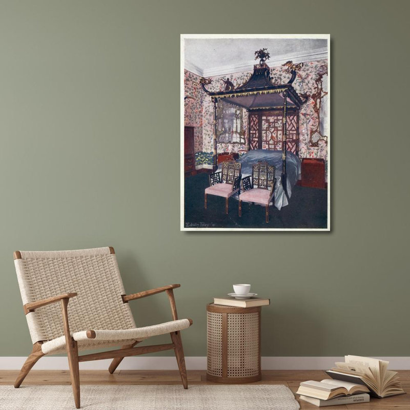 «The Chippendale Chinese Room at Badminton House» par Edwin Foley, reproduction d'art sur toile tendue avec châssis