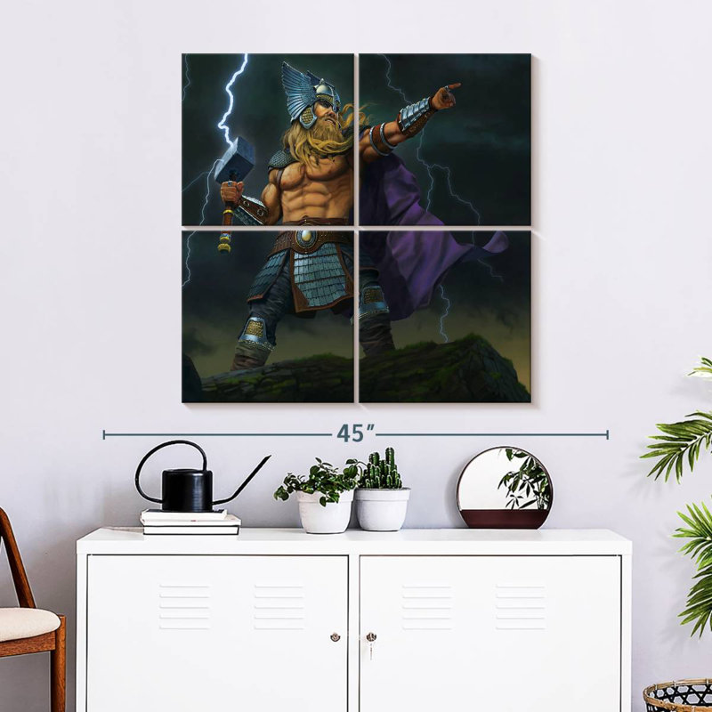 Thor, dieu du tonnerre, H 32 po x l 32 po