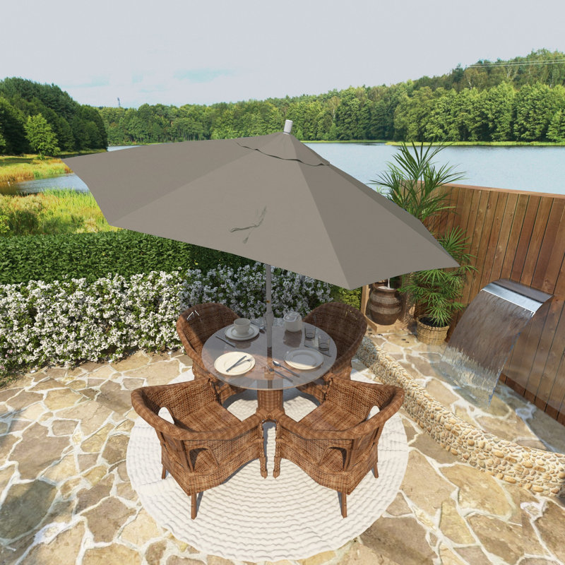 Parasol de marché 9 pi Moynul, Taupe - Pacifica