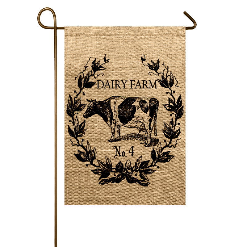 Drapeau de jardin de vache