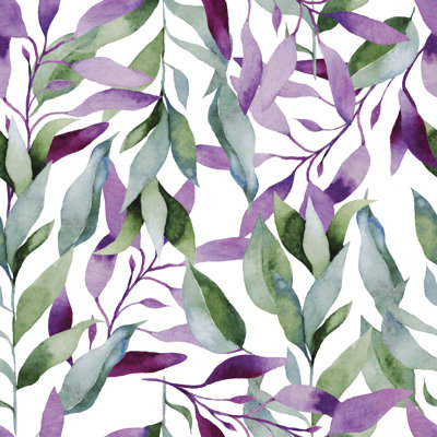 Abryanna Pattern With Plants - Wrapped Canvas Print