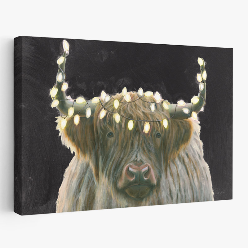 Holiday Highlander BW - animaux noir et brun, H 40 po x l 60 po