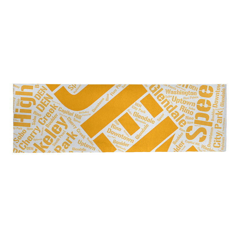 Tapis de zone orange à tissage plat poils longs, Tapis de couloir 2,5 pi x 8 pi