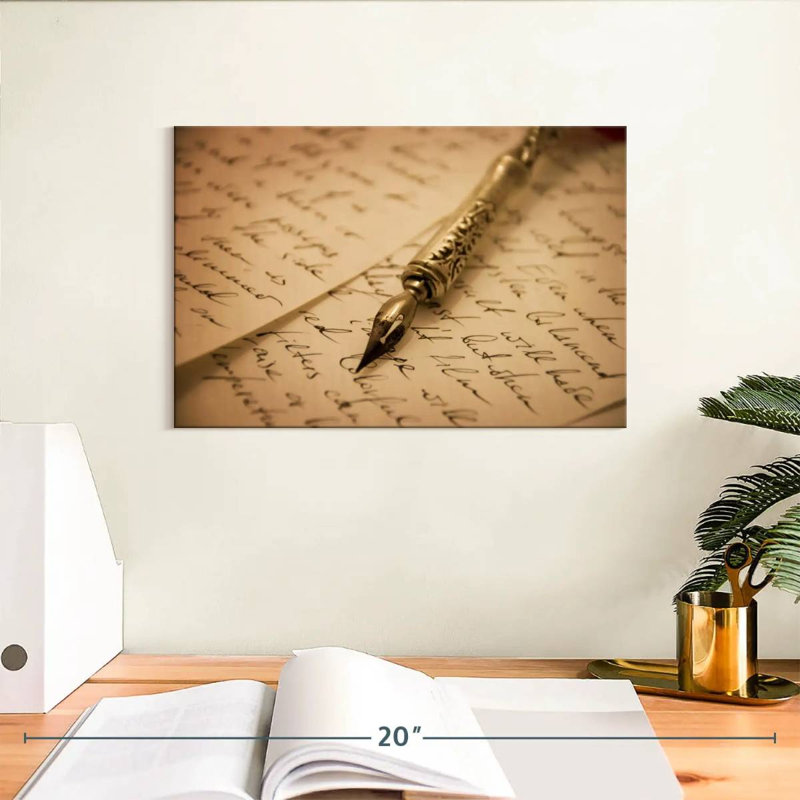 Écriture de lettre antique Senne, H 8 po x l 12 po