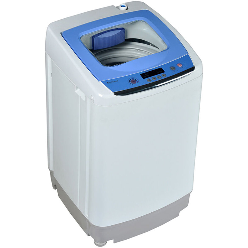 White Compact Electric Portable Washer with LED Display