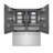 ZLINE 60 in. 32.2 cu. ft. French Door Built-In Bottom Freezer Refrigerator with Water Dispensers and Ice Makers with Graphite Gray Interior-110427465