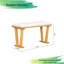 Ensemble de coin-repas Farmhouse - table basse 6 pièces avec banc et chaises (naturel / blanc)